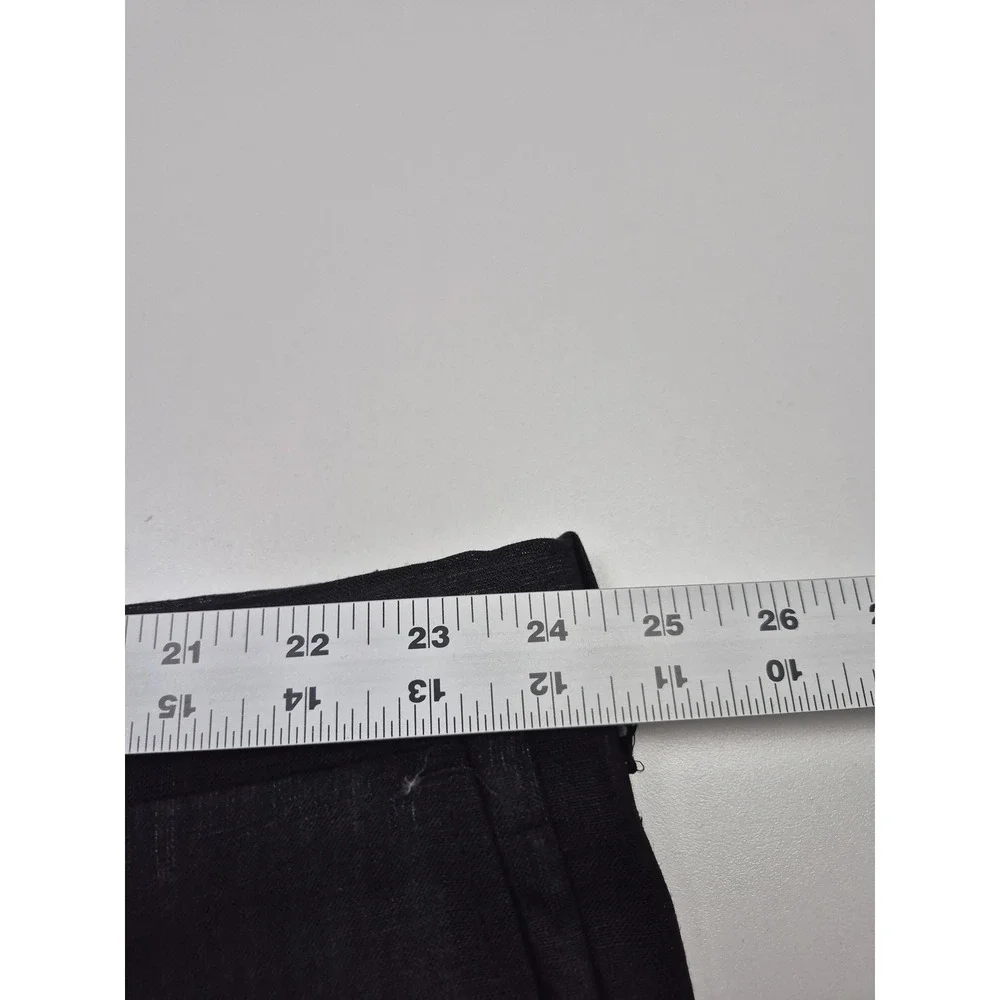 VTG Millena Suit Mens 4XL Black 100% Linen 2 Piece 49x36 Big Tall USA Summer